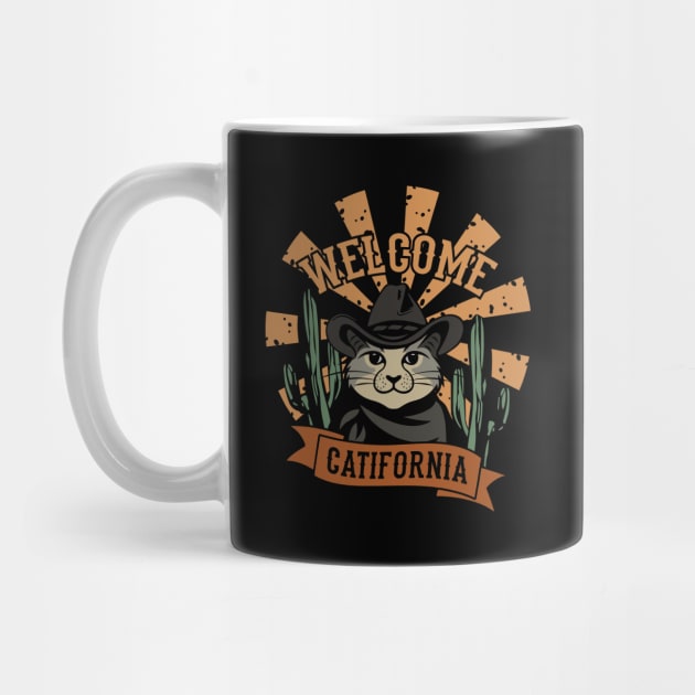 Western Desert Cat Welcome California by VecTikSam